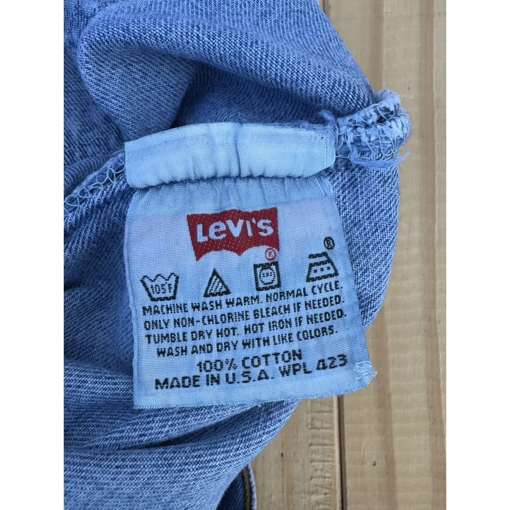 Vtg‎ 90s Levi's Jeans 501-0115 XX Button Fly USA Made Mens Size 34/32 Light Wash